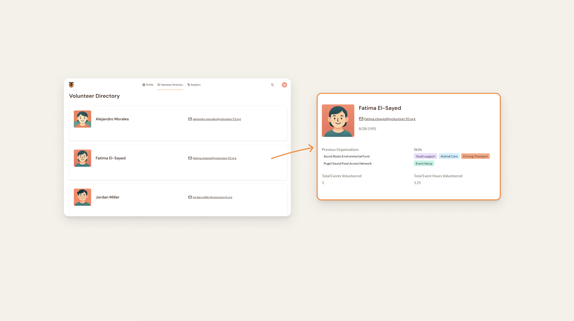 Final Feature 02: Volunteer Directory
