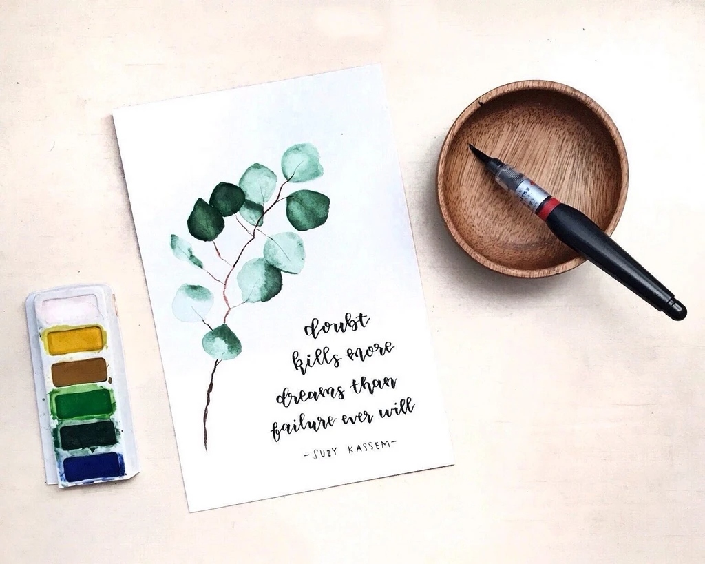 Hand-lettering: Doubt Kills More Dreams